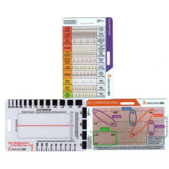 New Transparent EKG Calipers Horizontal Vertical Portable Interpretation ECG Ruler Plastic Assessment Tool
