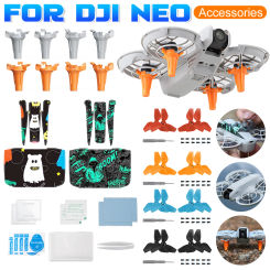 Accessories Kit Combo for DJI NEO Drone Landing Gear Propeller Guard Cage Holder，Tempered Glasses ，Body Remote Control Sticker