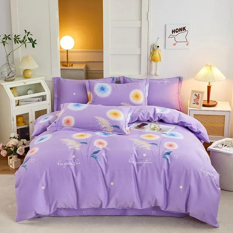 Description Picture 5 of item2023  autumn style pure cotton matte bed sheets, quilts, bedding sets Cotton matte four piece spring GREY