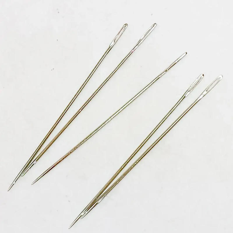 Description Picture 6 of item25 Pcs 5 Sizes Steel Large Eye Needles Household Sewing Accessories Hand Craft Embroidery Tool Cross Stitch Needles