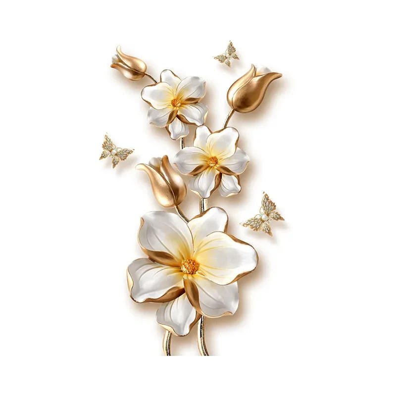 Description Picture 6 of item1Pc  Beautiful European Visual 3D Flower Butterfly Stickers Waterproof PVC Toilet Cover Decal Bathroom Self-adhesive Decoration