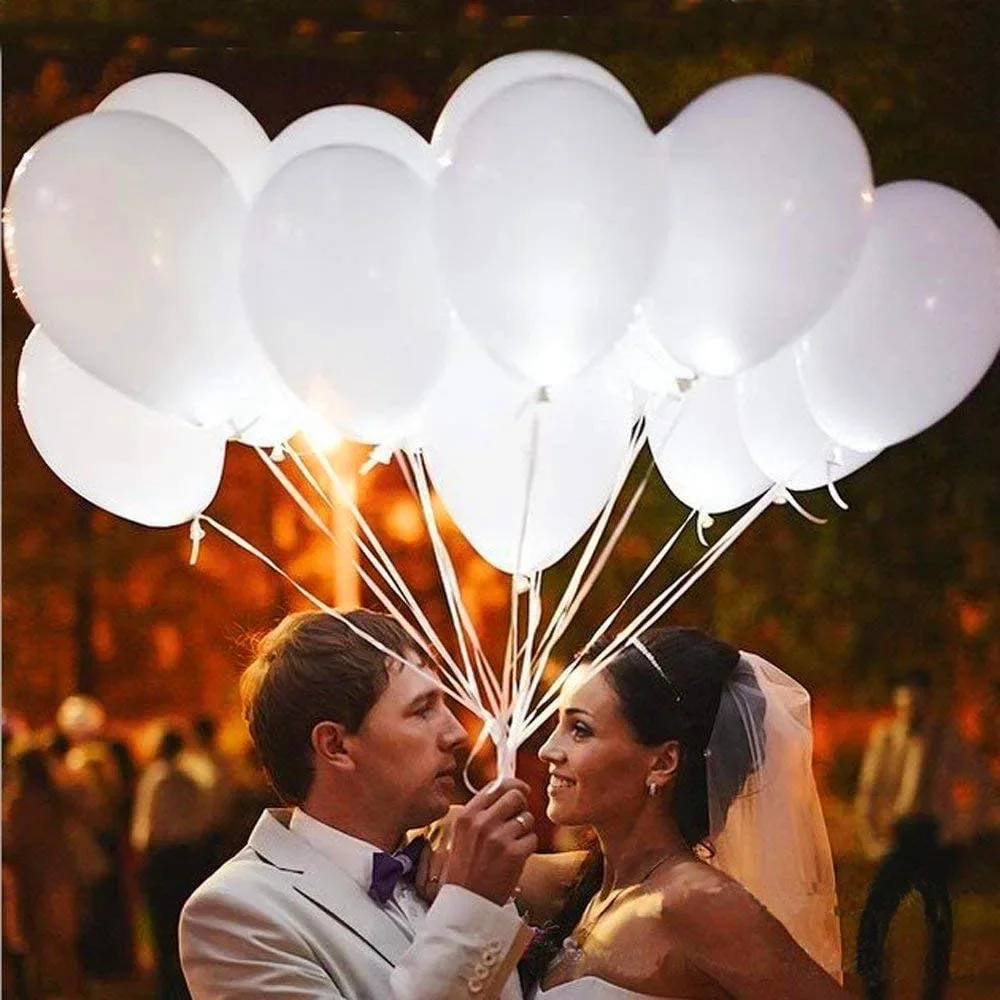 Description Picture 6 of item5/10pcs LED Light Up Balloons Luminous Balloons Glow In The Dark Party Balloon Supplies Birthday Easter Party Wedding Decoration