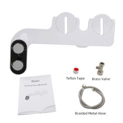 Non Electric Cleaning Device Intelligent Toilet Lid Flushing Device Women's Washing Device Dual Nozzle Toilet Seat