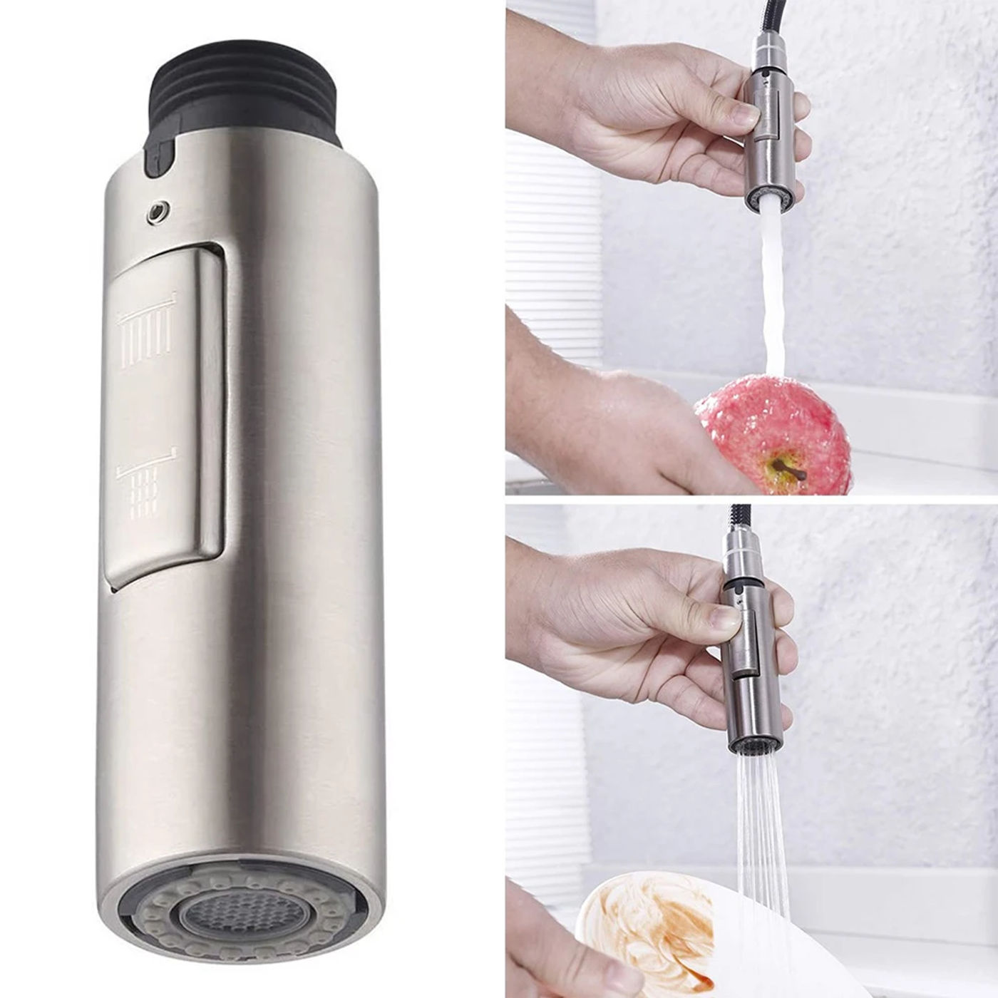 Description Picture 2 of itemKitchen Pull Out Faucet Sprayer Nozzle Pull Out G1/2' Bathroom Basin Sink Shower Spray Head Water Tap Replacement Faucet Filter