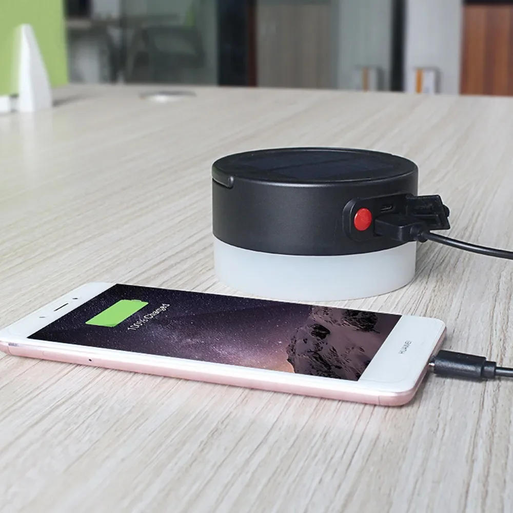 Description Picture 5 of itemWaterproof Solar Power Tent Lamp Built In Battery Outdoor Portable Hanging Lamp 4 Modes Ligthing  Solar Panel Camping Light