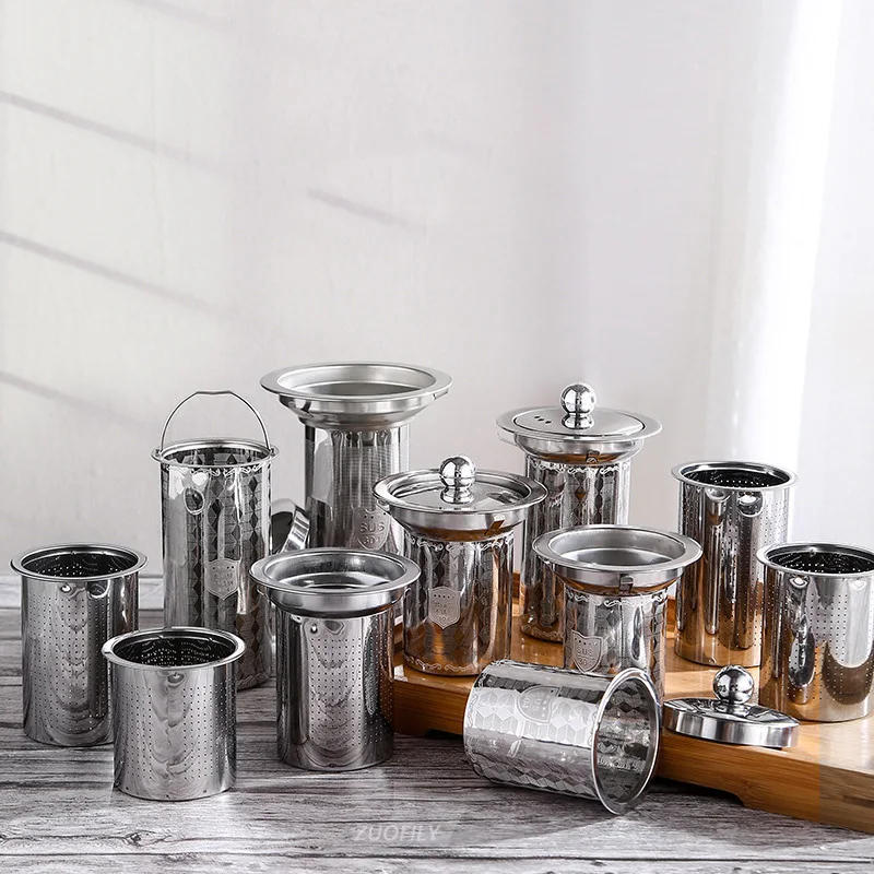 Description Picture 4 of item304 Stainless Steel Reusable Tea Infuser Tea Strainer Teapot Loose Tea Leaf Spice Filter Kitchen Accessories Handle Clip SML