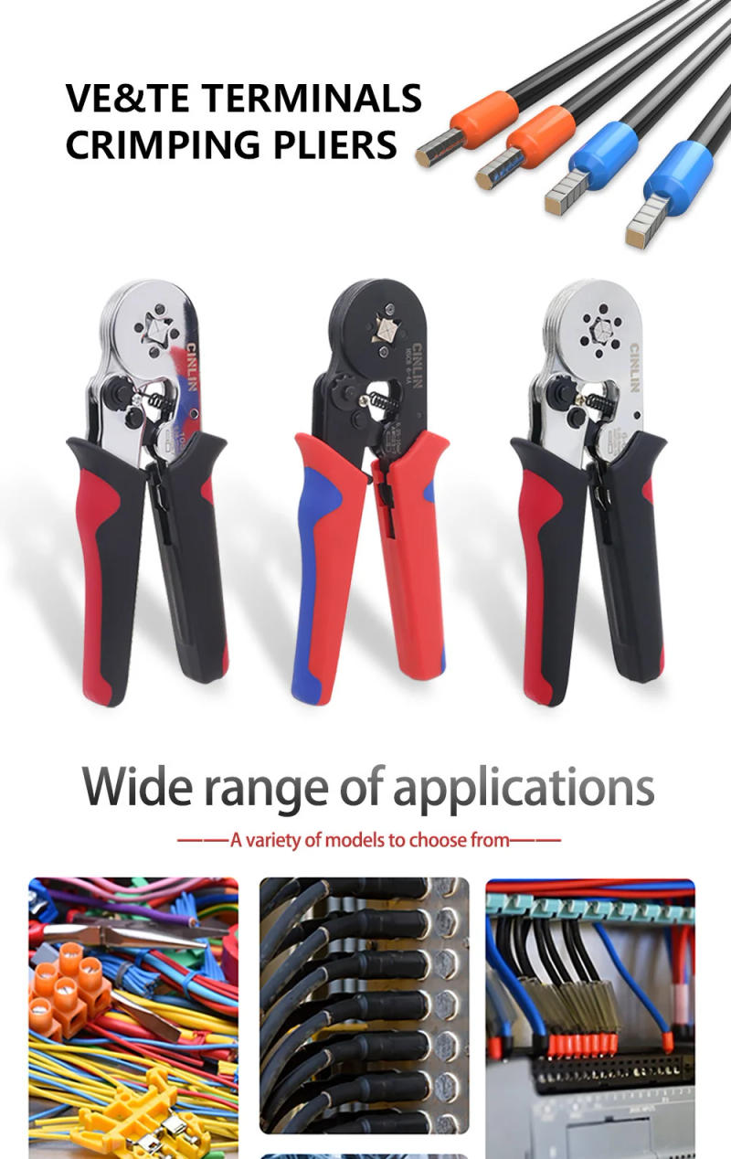 Description Picture 2 of itemTube Ferrule VE&TE Terminals Crimping Pliers & Terminal Min 0.08mm Max 16mm Set Hand Tools Electrician Crimper HSC8 6-4 6-6 10S