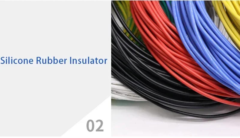 Description Picture 4 of item2/5/10m UL3135 Wire High Temperature Resistant Cable 30 28 26 24 22 20 18 16 14 12 10 AWG Silicone Insulation Tinned Copper Line