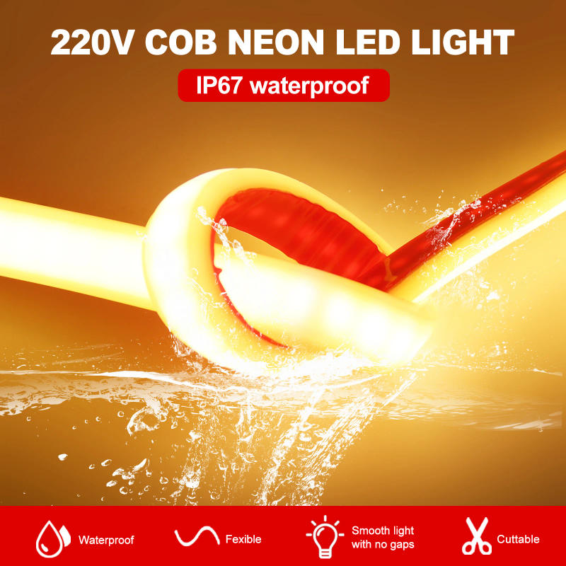 Description Picture 5 of itemWIFI/Bluetooth/Touch Dimmerable 220V COB Neon Light Waterproof 10CM Cut Self Adhesive Garden Home Decor Ribbon Chain LED Light