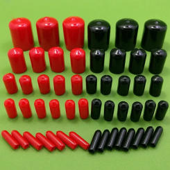 400pc Rubber Screw Cap End  M4 M5 M6 M8 Cover Plastic Tube Hub Thread Protector Push-fit s for Pipe Round RED M2 M2.5