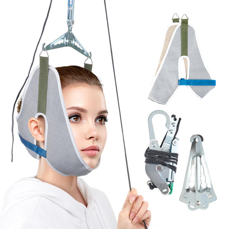Description Picture 2 of itemOver Door Hanging Neck Traction Kit Cushion Belt Brace Adjustable Cervical Correction Stretcher Back Head Massager