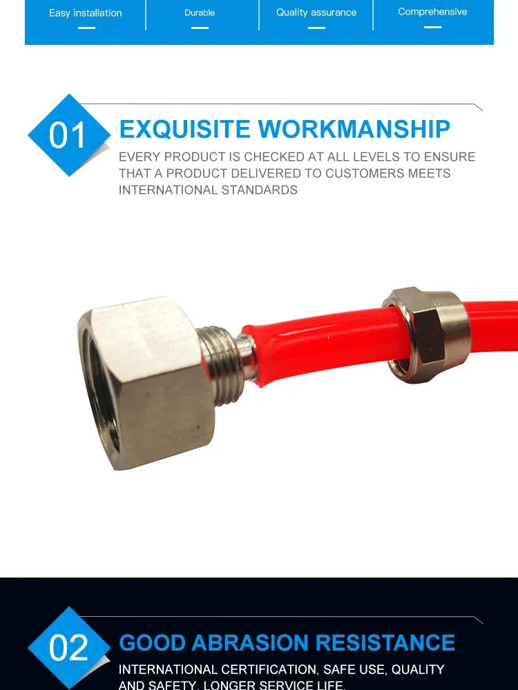 Description Picture 3 of item30PCS PCF Pneumatic Fast Twist Fittings Air Tube Straight Push in Connectors Quick Fittings For 4/6/8/10/12mm Hose Tube