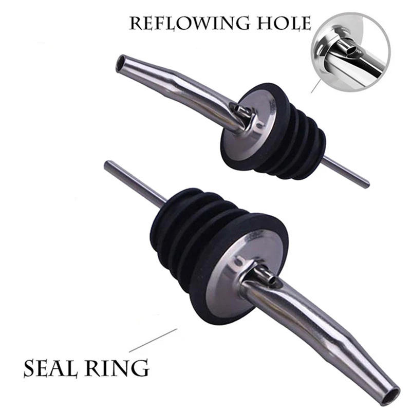 Description Picture 6 of item12PCS Free Flow Stainless Steel Liquor Bottle Speed Pourers with Tapered Spout Set of 12 Bar Accessories Bar Tools