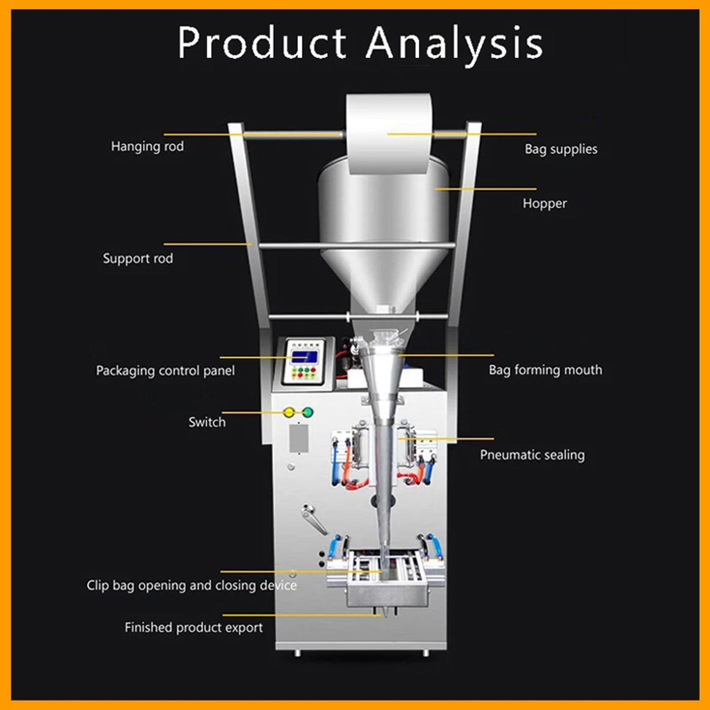 Description Picture 6 of itemAutomatic Sauce Paste Liquid Packing Machine For Chili Sauce Hot Pot Base Honey Tomato Sauce Packing Machine With Mixing Functio