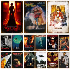 Vintage Bar Decoration Metal Sign Movie Decorative Plaque Tin Sign Cinema Retro Poster Board Modern Home Wall Decor Art Films