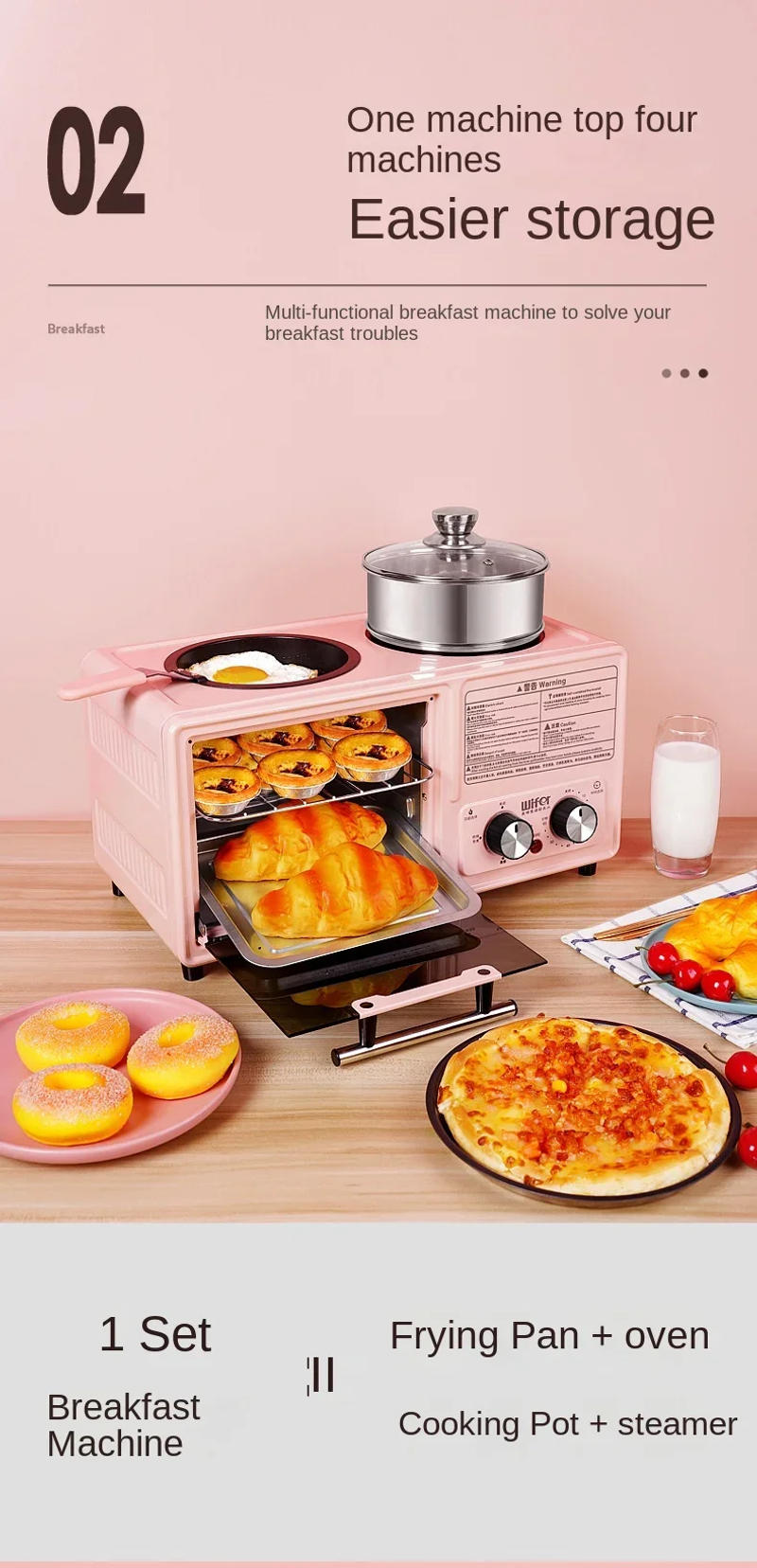 Description Picture 6 of item220V Multifunctional Breakfast Maker/ 4 in 1 Toaster and Oven/ Automatic Bread maker