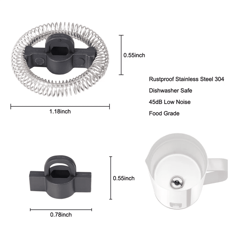 Description Picture 3 of itemB06B-MMF-015 Electric Milk Frother And Heater Replacement Mixer Set For Secura