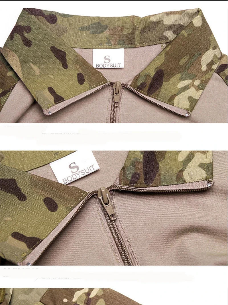 Description Picture 6 of itemMen's Outdoor Tactical Hiking T-Shirts,Hunting Camouflage Long Sleeve Hunting Climbing Shirt,Male Breathable Sport Clothes