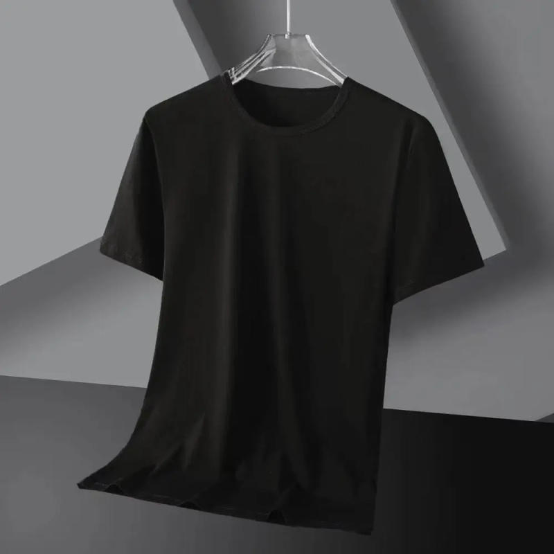 Description Picture 5 of itemFashion Round Neck T Shirts for Men Quick Dry Large Size Short Sleeve T-shirt Loose Bottoming Shirt Men's Basic T-shirt Male
