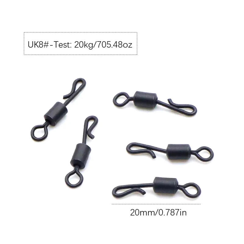 Description Picture 6 of item5 Set Helicopter Hair Rig Fishing Accessories Kit Lead Clip Quick Change Snap Swivels Boilie Fishing Method Feeder Carp Tackle