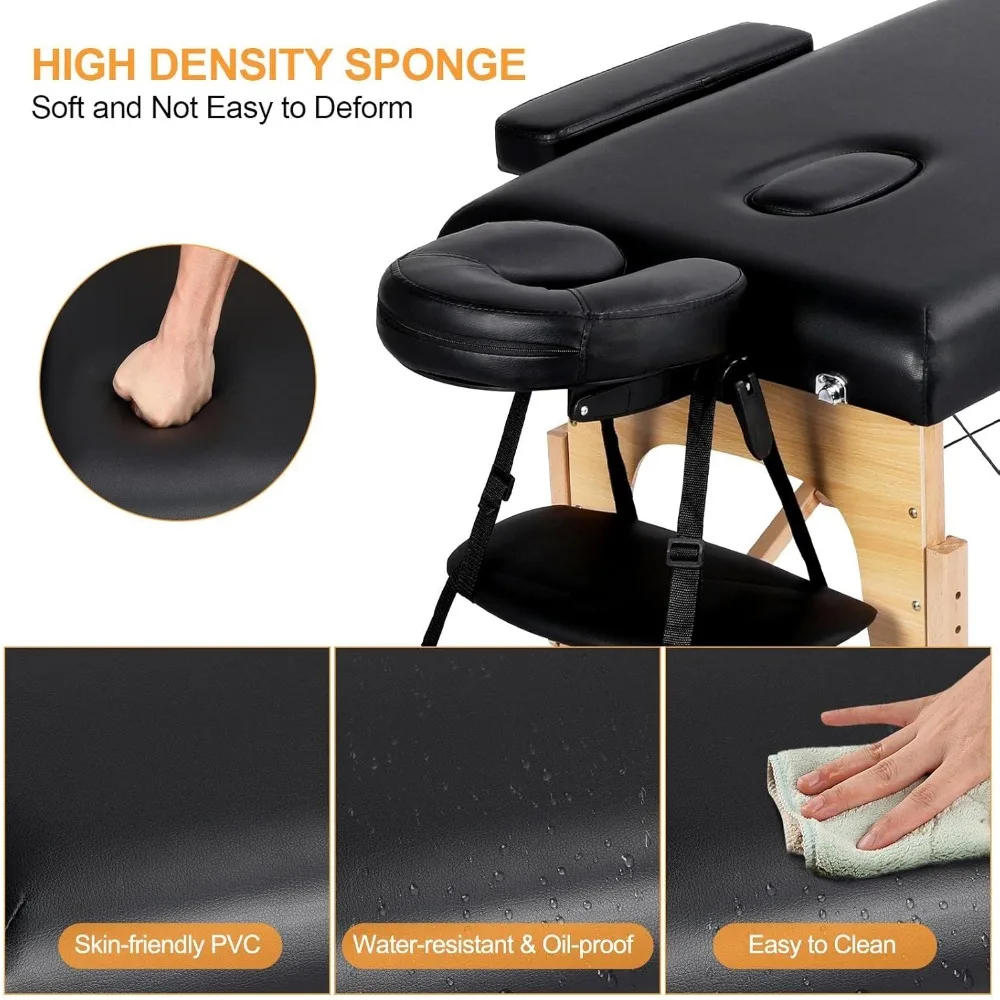 Description Picture 6 of itemPortable eyelash bed massage table, used for eyelash extension, beauty, tattoo stand, and hydrotherapy with adjustable height