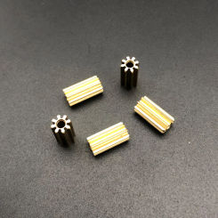 5Pcs 0.5M 8T Brass Gear Spur Pinion Mechanical Small 0.5 Modulus Bore Hole Aperture 2MM 1.98MM 2A 8 Teeth Height Lenghten 10MM
