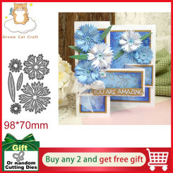 Plant Cornflower Flowers Metal Cutting Dies Embossing Folders For Card Making Crafts Diy Scrapbooking Accessories Die Cutter New