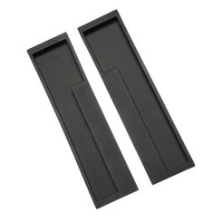 1 Pair Heavy Duty Recessed Flush Pull Finger Insert Door Handle for Sliding Door, Cupboard, Drawer, Cabinets