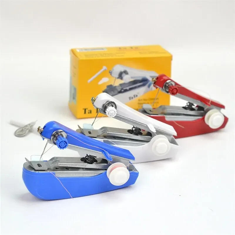 Description Picture 4 of itemHome Portable Mini Sewing Machine Simple Sewing Fabric Tools for Travel Outdoor Small Embroidery Manual Operation