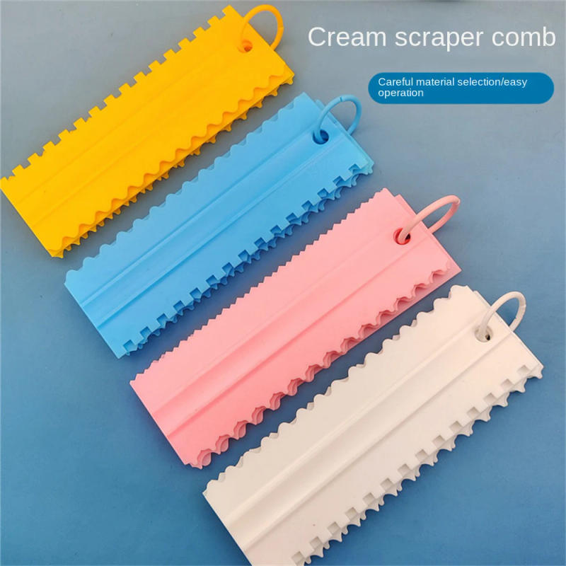 Description Picture 2 of itemCake Comb Scraper Cream Flattener Cake Trowel Spatula Dough Butter Pastry Cutters Cream Scraper Comb Baking Accessories & Tools