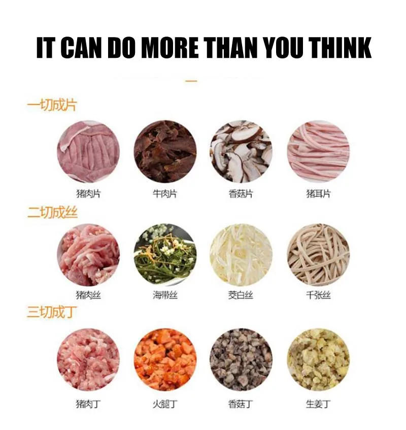 Description Picture 4 of itemCommercial Electric Meat Slicer Cutter Stainless steel Automatic Meat Grinder Meat Mincer EU US Plug