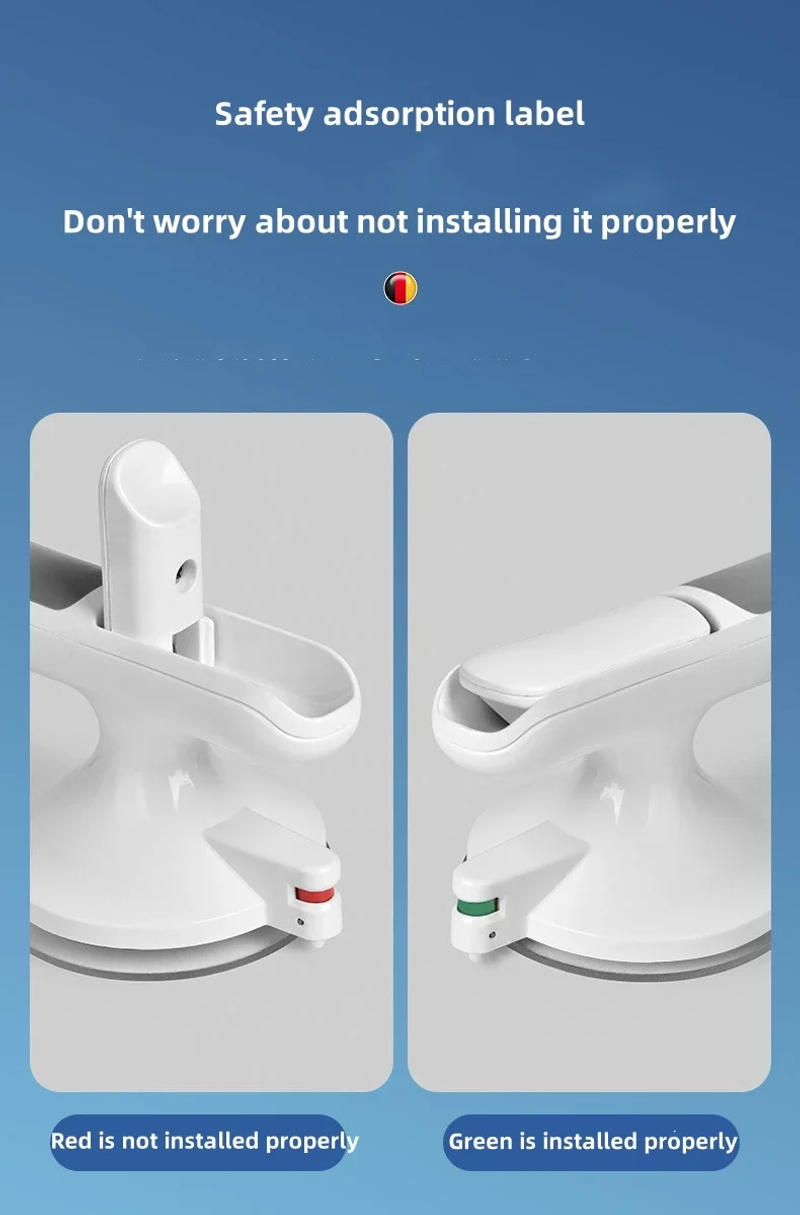 Description Picture 4 of itemShower Handle Grab Bar with Strong Suction Cup for Bathtubs and Showers Shower Safety Hand Rail No Drill Bathroom Balance Bar