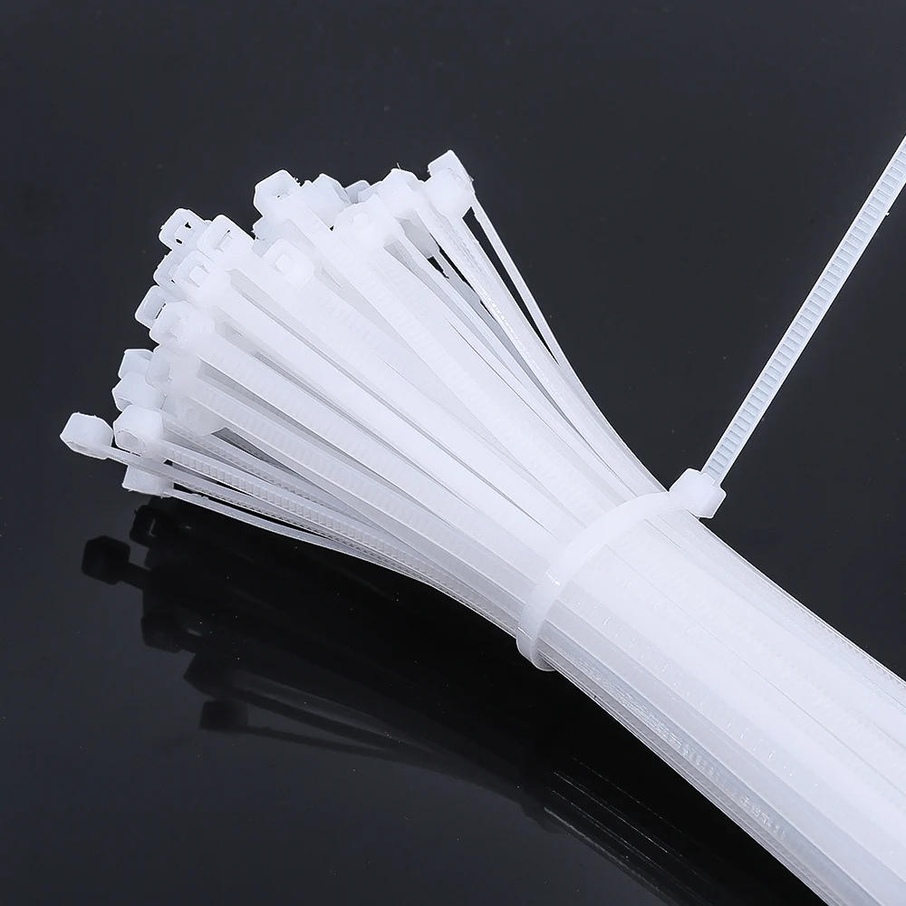 Description Picture 4 of itemSelf-locking Nylon Cable Ties Adjustable Cord Ties Fastening Loop Plastic Wire Ties  Fasteners For Home Office Wholesale