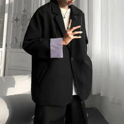 Hong Kong Style Casual Western Suit Men's Fashion Trendy Loose-fit Jacket Spring Autumn 2023 New Arrival Blazer