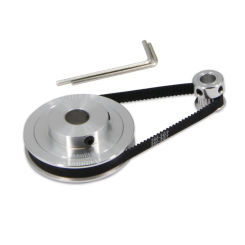 Synchronous Wheel High Performance Aluminium Timing Pulley Set GT2 Synchronous Wheel 20 & 80 Teeth + 250mm Belt