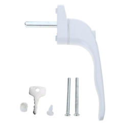 UPVC White Universal Espag Window Handle - Key Locking For Double Glazing LS'D Tool