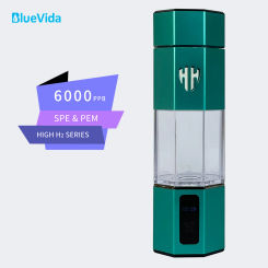 Max 6000 PPB The 7th Generation Updation Bluevida SPE&PEM High Hydrogen Water Generator Bottle With Inhalation Kit & Adapter