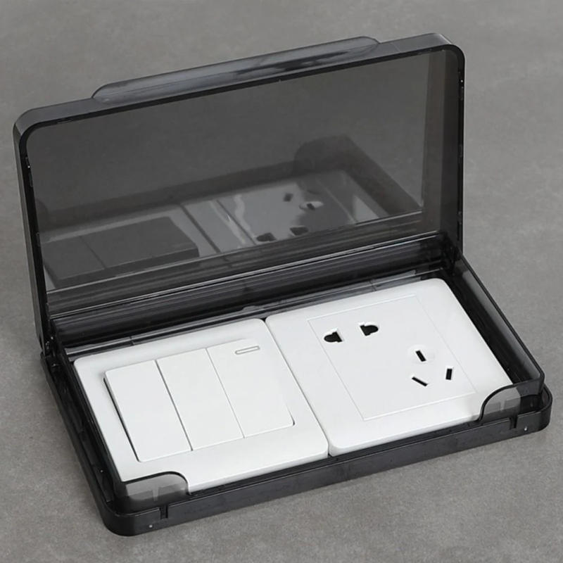 Description Picture 6 of item86Type Self-Adhesive Wall Socket Waterproof Box Electric Plug Cover Bathroom Wall Switch Plastic Cover Socket Protection