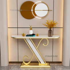 Modern Minimalist Slate Console Table for Home Living Room Light Luxury Entrance Tables Against The Wall Corridor Storage Rack