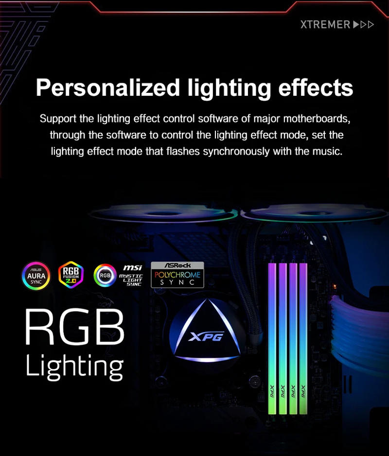 Description Picture 6 of itemOriginal ADATA XPG D35G Memoria Ram DDR4 RGB 3200MHz 3600MHz 8GB 16GB Memory Module For Desktop Support intel/AMD Rams