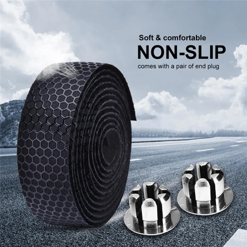 Description Picture 2 of itemESLNF Bicycle Handlebar Tape Road Bike Bar Tape PU Bike Handlebar Tape Cycling Damping Anti-Vibration Wrap Bike Accessories
