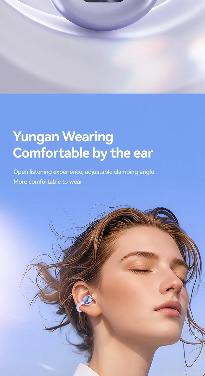 Description Picture 5 of itemIconic Brand Bone Conduction Earbuds HIFI Bluetooth 5.4 Wireless Clip on Ear With Digital Display Waterproof Sport Headsets With Mic