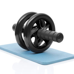 Professional Black AB Roller Wheel For Men 16 Inch Home Use Abdominal Wheel Double Design For Effective Stomach Slimming