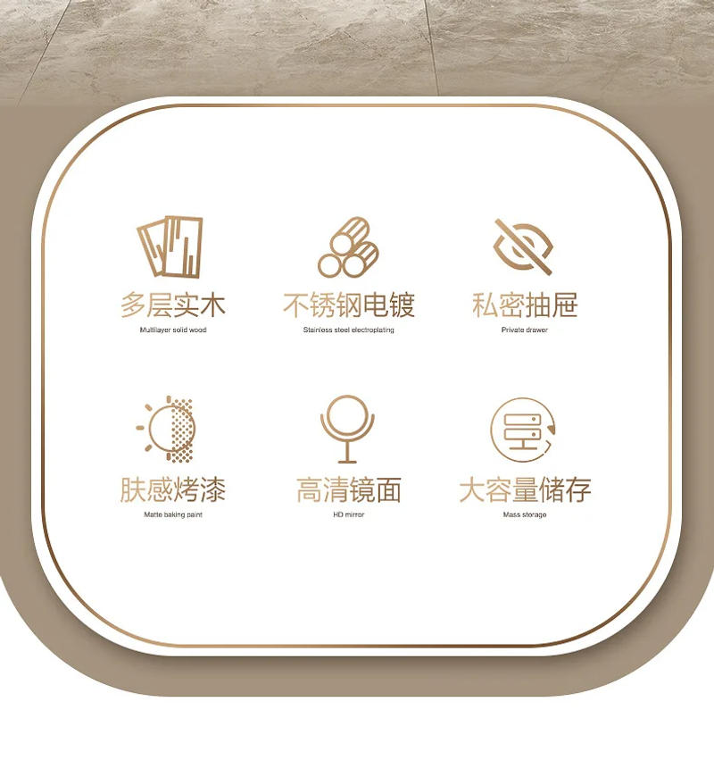 Description Picture 3 of itemDresser Combination Minimalist Acrylic Mordern Table And Simple Chair For Home Dressing Makeup Dresser Vanity Bedroom Furniture