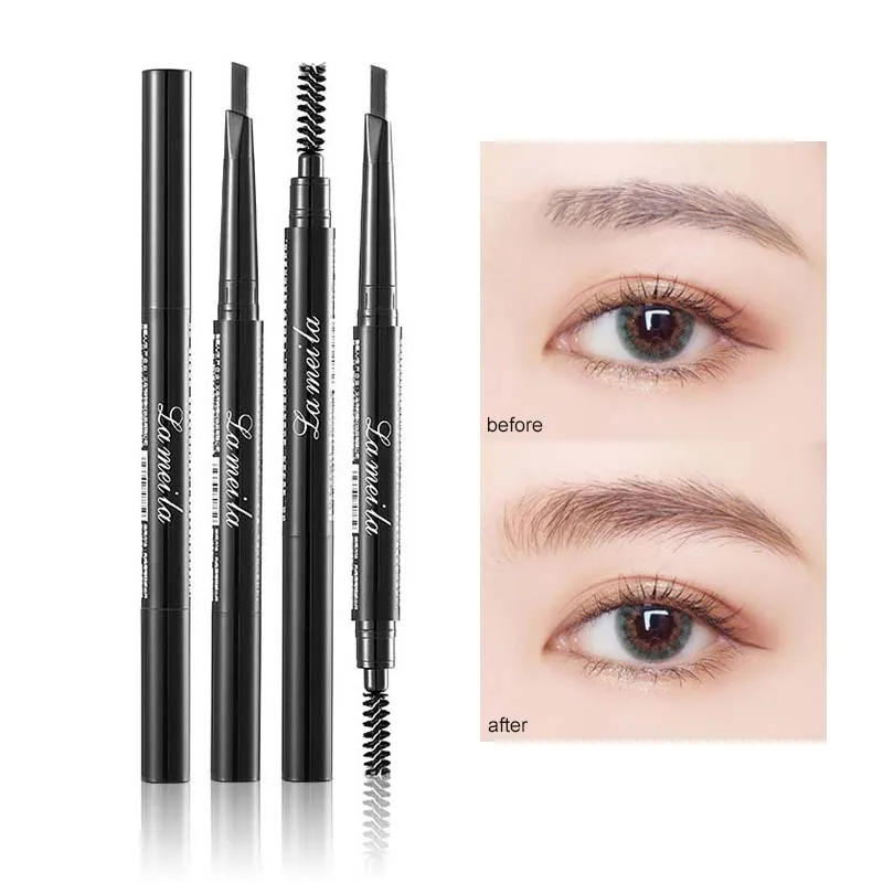 Description Picture 5 of item4 Color Waterproof Matte Eyebrow Pen Makeup Double Head Long Lasting Brown Non-Smudged Eye Brow Pencil Tint with Brush Cosmetics