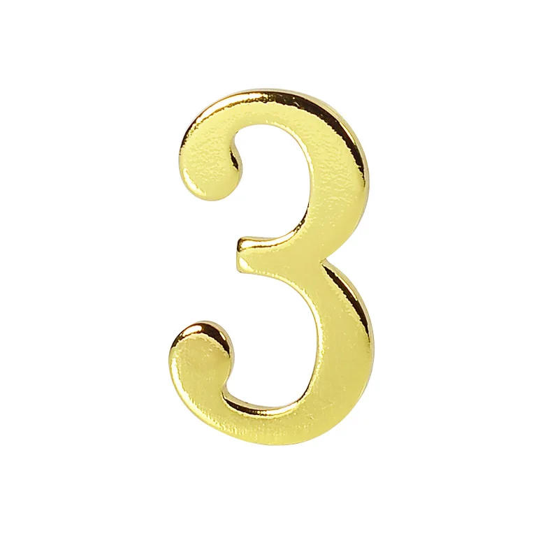 Description Picture 6 of item5cm 3D Self Adhesive House Door Number Gold Color Apartment Door Plates Stickers Signs for Hotel Office Address Door Label