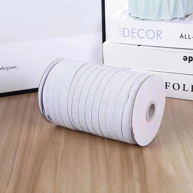 Description Picture 3 of item30/90/180meters Elastic Bands White and Black 6/8/10/12/15/20mm Polyester Elastic Bands for Clothes Garment Sewing Accessories