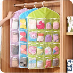 Multifunctional Hanging Bag Portable Pocket 16 Grids Wall-Mount Bags Foldable Big Storage Rack