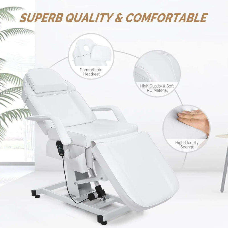 Description Picture 2 of itemFully Electric Salon Facial Bed Chair, Multi-Purpose Massage Tattoo Lash Waxing Table, Height Backrest Footrest Adjustable