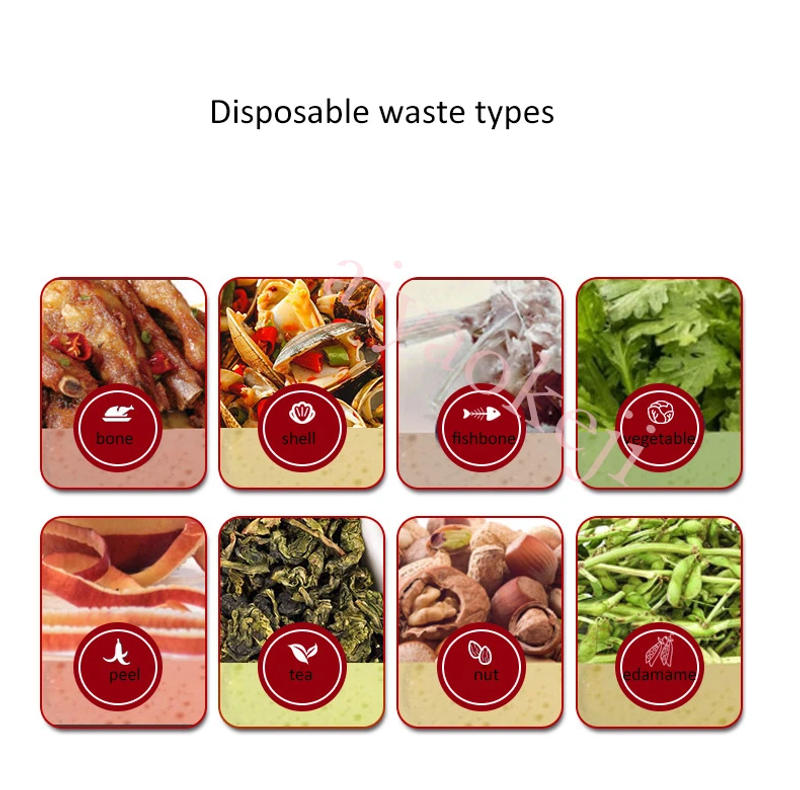 Description Picture 3 of itemHousehold Garbage Disposal Crusher Kitchen Food Waste Disposer Remote Control Food Residue Grinder